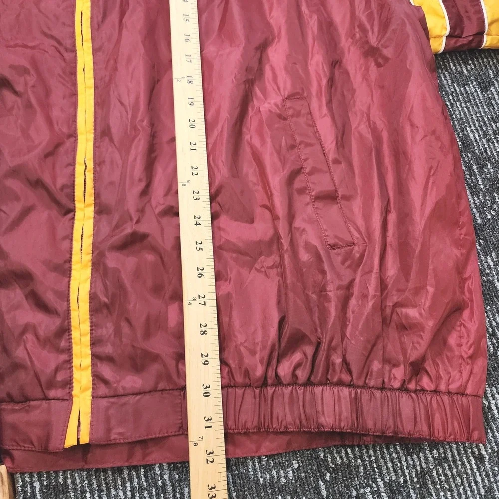 NFL Washington Redskins Windbreaker Jacket Mens 4XL Burgundy Yellow Full Zip